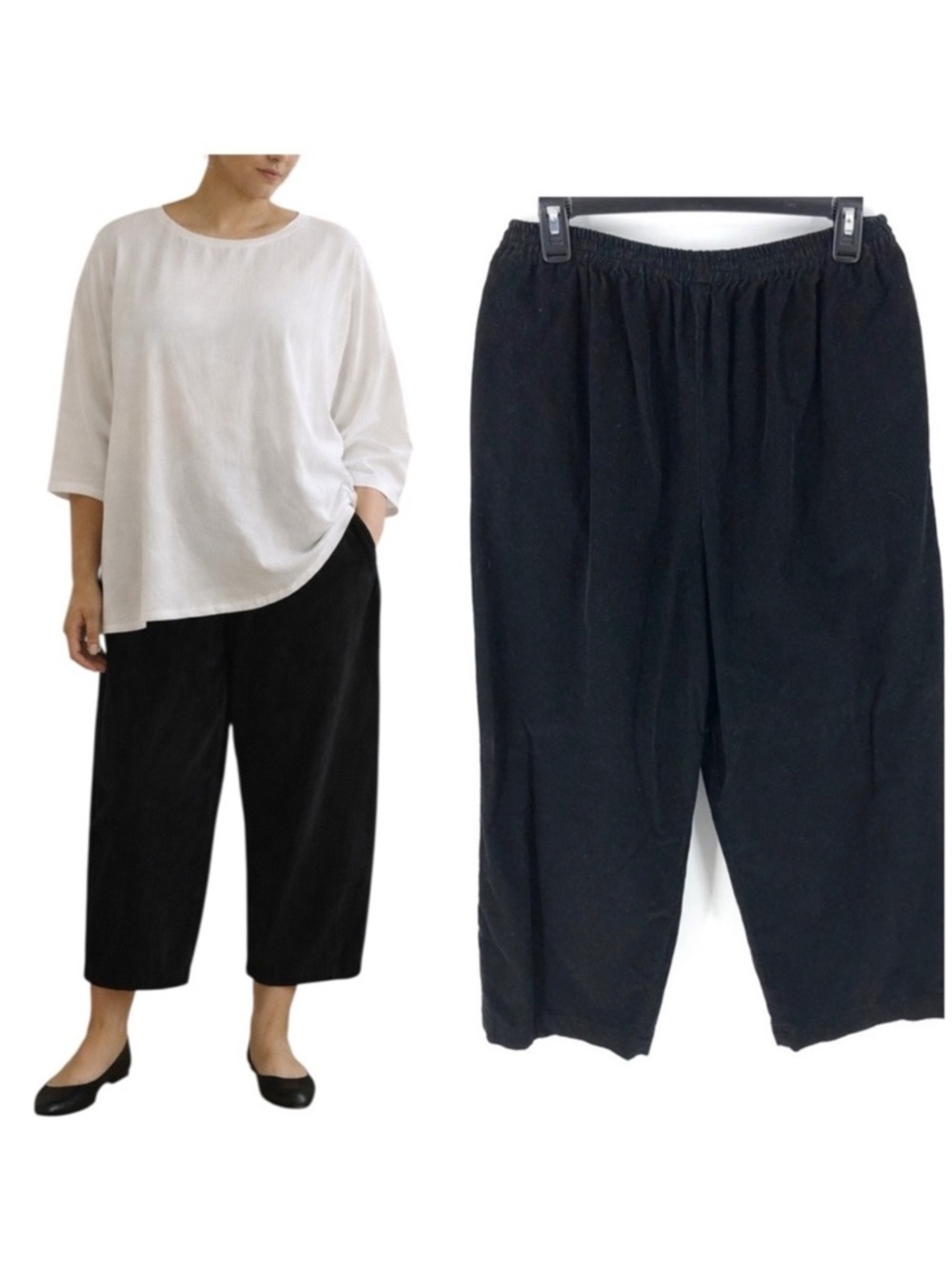 Eskandar Pant Size 2 US 14 Cotton Cashmere Corduroy Texture Pull On Quiet Luxury